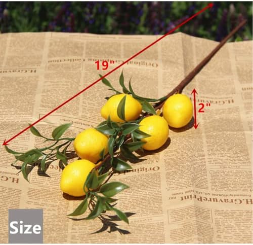 6Pcs 19 Inch Artificial Lemon Branches