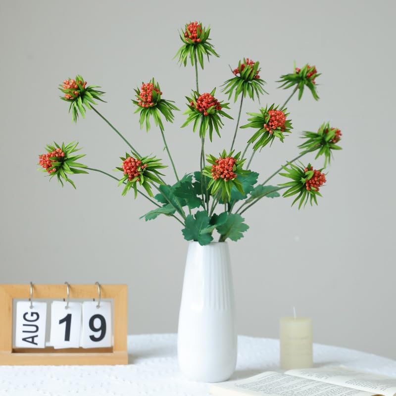 3PCS Artificial Eryngium Foam Fruit for Home Decor