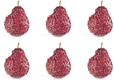 Factory Direct Craft Set of 6 Iced Lavender Beaded Pears 1