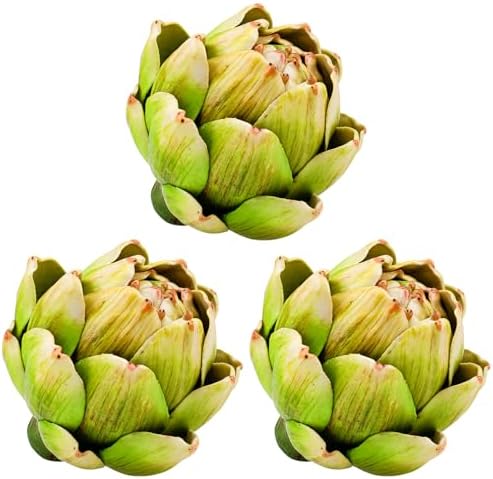 3pcs Large Faux Artichokes Home Decor Green Vase Fillers