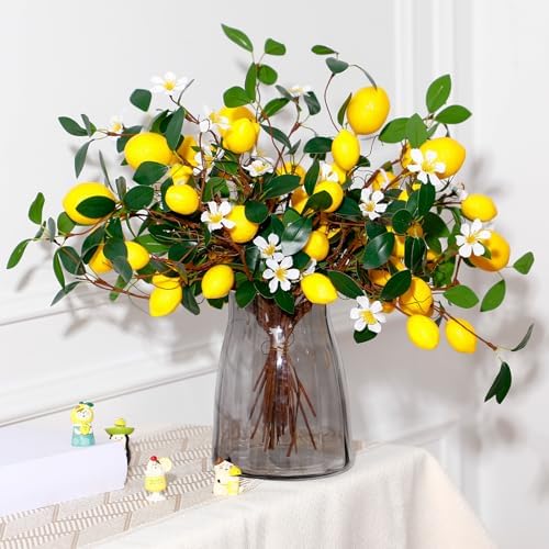 Giegxin 8-Piece Artificial Lemon Decor Bundle