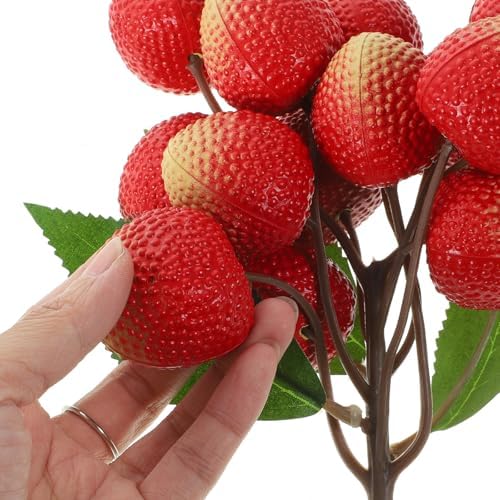 HOMSFOU Realistic Artificial Lychee Fruit Model