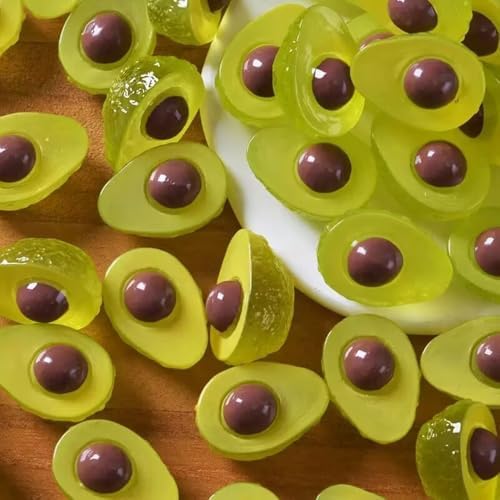 20 Pcs Glow In The Dark Mini Avocado Figurines