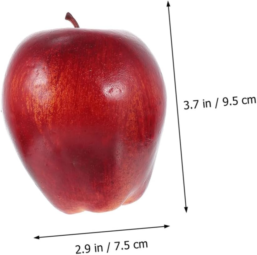 BESPORTBLE Artificial Red Apples 5Pcs Decorative Fruits