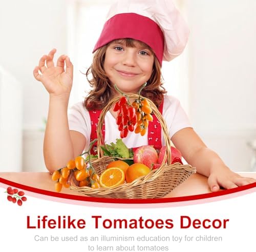 Realistic Artificial Tomato String 2 Pack Red and Yellow