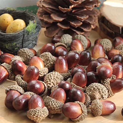 50 Piece Artificial Acorns for Fall Decor