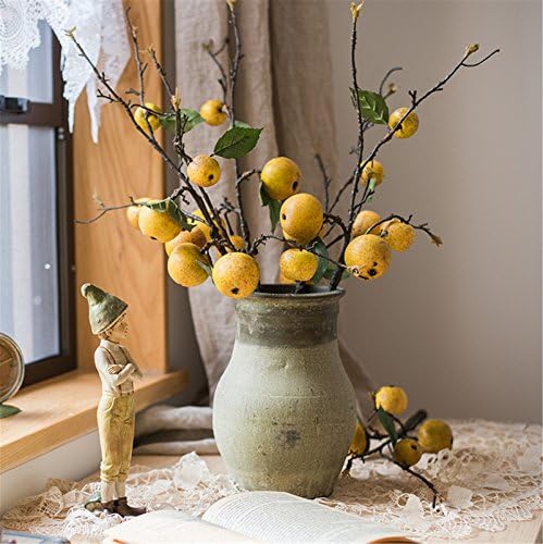 Zzooi 3PCS Artificial Pear Tree Branches with Fruits