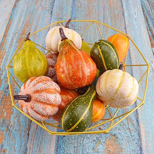 12Pcs Lifelike Artificial Pumpkins for Home Decoration