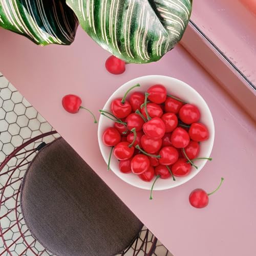 Gresorth 50pcs Artificial Red Cherry Decoration