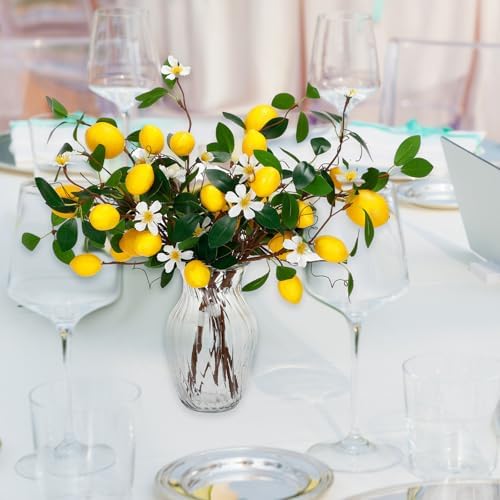 Giegxin 4 Pack Artificial Lemon Branches 189 Inch DIY Decor