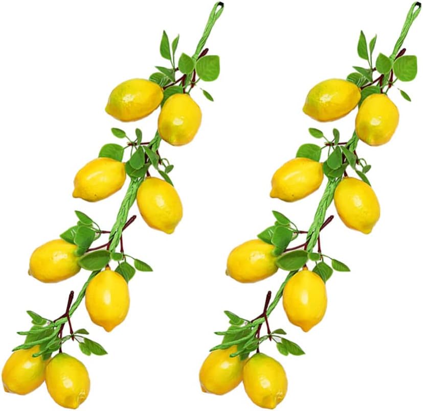 Toyvian Artificial Lemon String Garland 2 Bunches