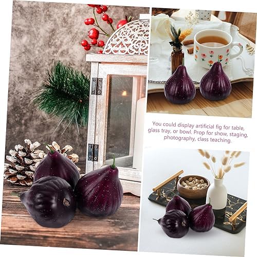 4pcs Faux Fig Models for Home Kitchen Decor