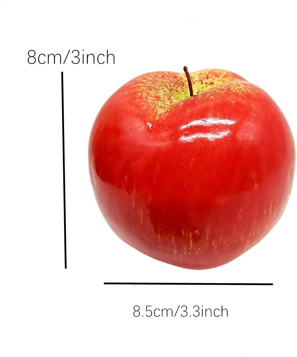 Artificial Red Apples 6PCS for Home Kitchen Decor