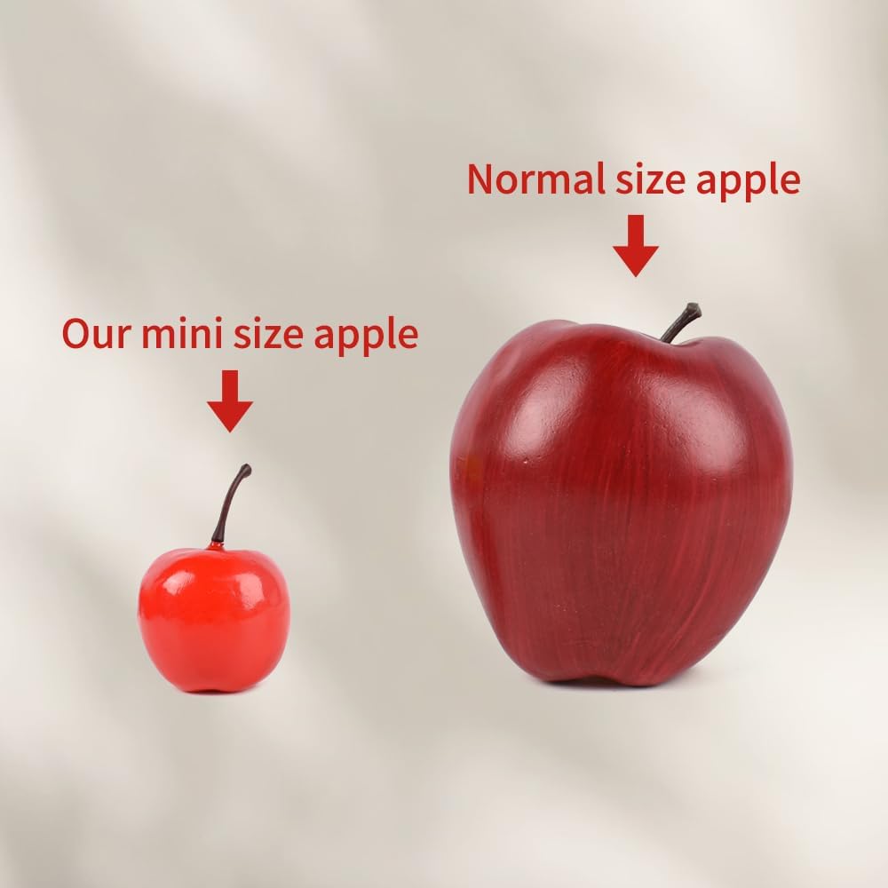 20PCS Red Mini Artificial Apples for Home Decor
