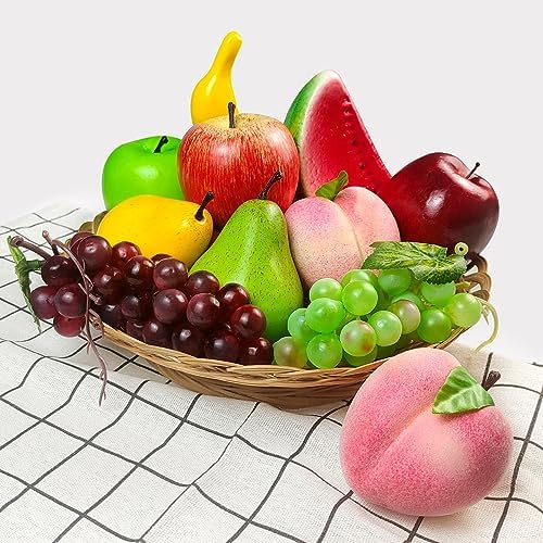 12 Pcs Artificial Fruits Decor Set