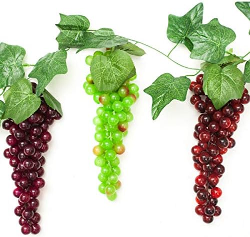 Mangdunt 5 Bunches Artificial Grapes with Vines