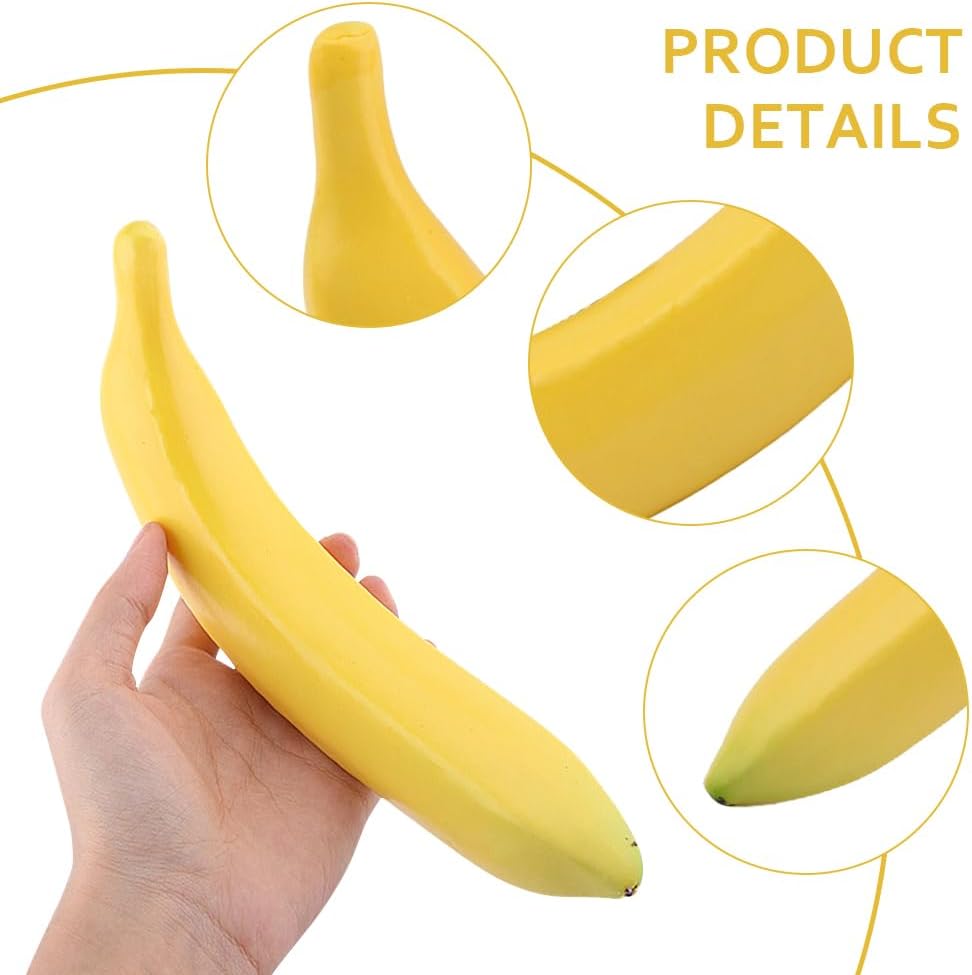 EKDJKK Realistic Artificial Banana Decor 4PC