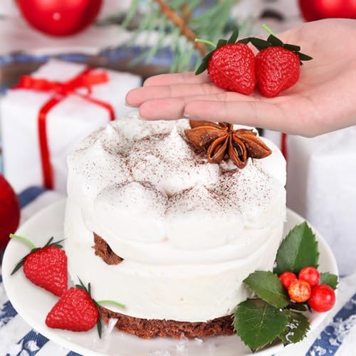 Healifty Realistic Artificial Strawberries 50pcs DIY Decoration