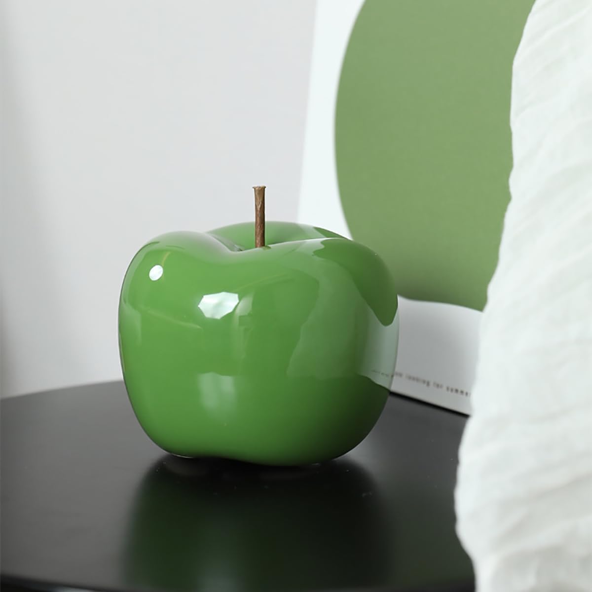 Glossy Ceramic Apple Decor for Modern Farmhouse