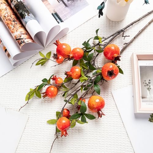 4Pcs 315 Inch Artificial Pomegranate Branches