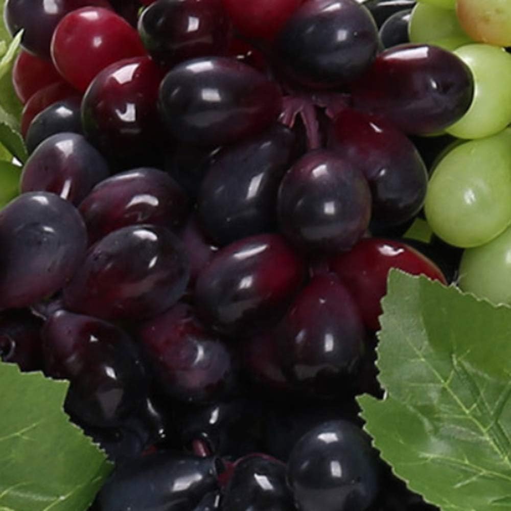 HYSTYLE Artificial Grape Bunches with Vines for Home Decor