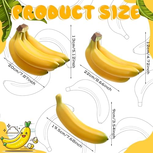 Hiboom Artificial Banana Bunch Display Set