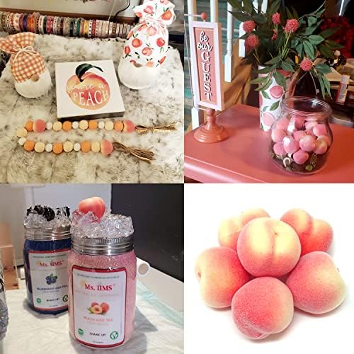 Yueton 20PCS Mini Artificial Peach Decorations