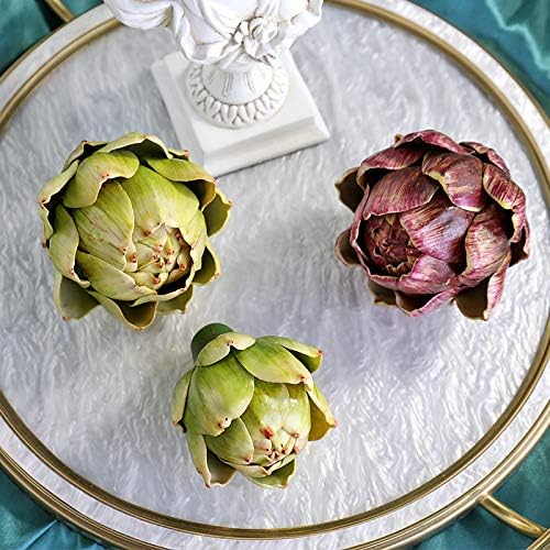 3 pcs Lifelike Artificial Artichoke Home Kitchen Decor