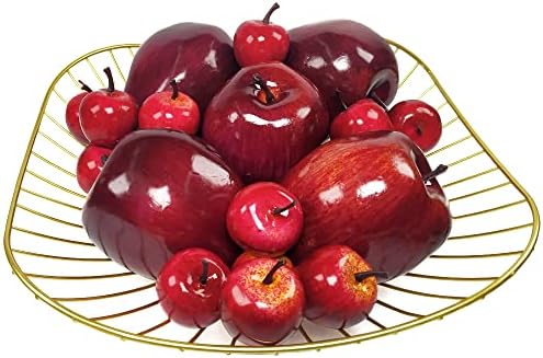 20 Pcs Artificial Red Delicious Apples for Home Decorations