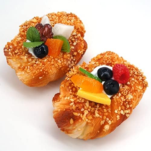 GiftYou 2-Pack Fake Fruit Bread Artificial Food Display Props