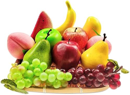12 Pcs Artificial Fruits Decor Set