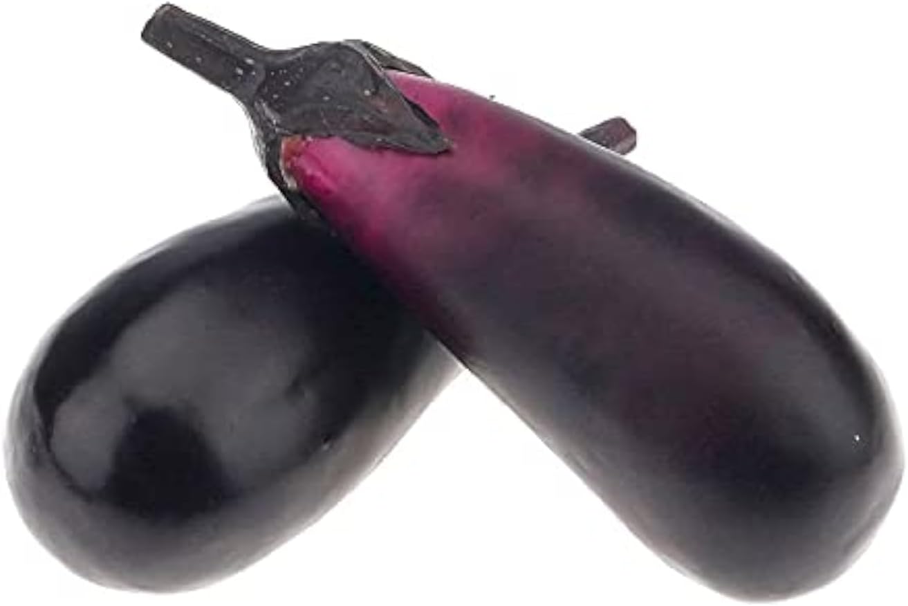 2 PCS Realistic Artificial Eggplant Decorations