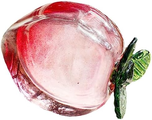 Housoutil Crystal Peach Glass Figurine Ornament