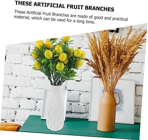 PRETYZOOM 3Pcs Artificial Fruit Branches for Home Decor