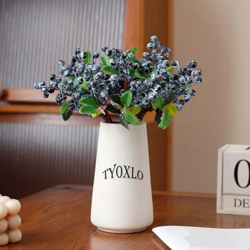 Artificial Blueberry Stems 3pcs for Decorations
