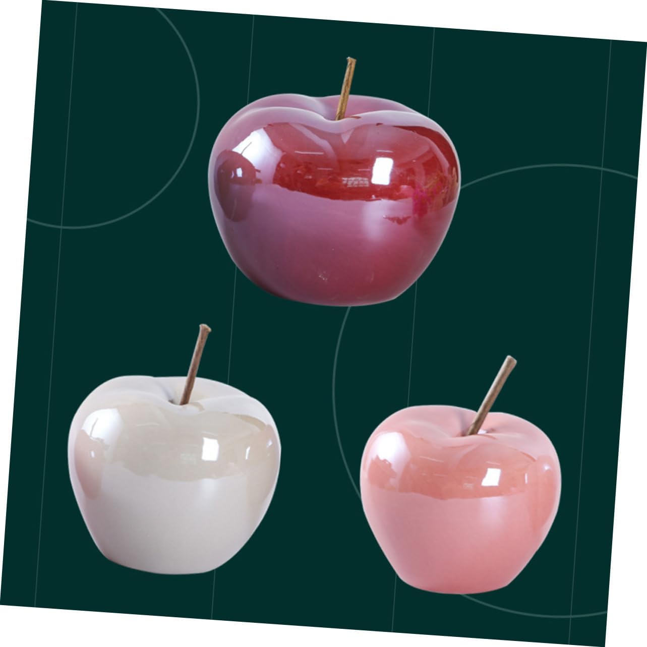 BESPORTBLE Pink Artificial Apple Sculpture Decor