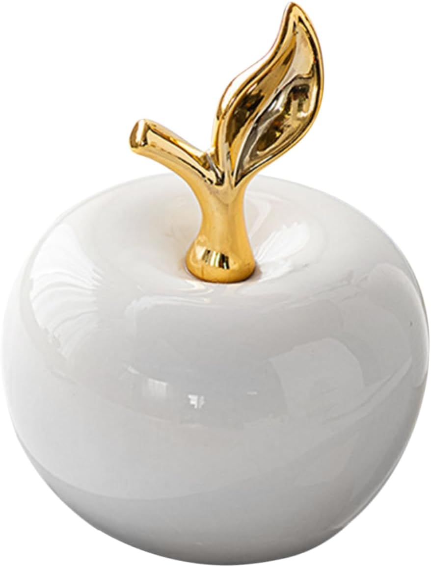 Ceramic Apple Christmas Decor Fruit Statue Ornament