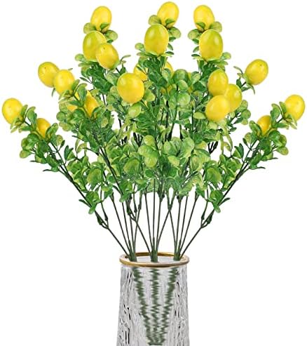 Aphmeir 3 Pack Artificial Lemon Branches for Vases