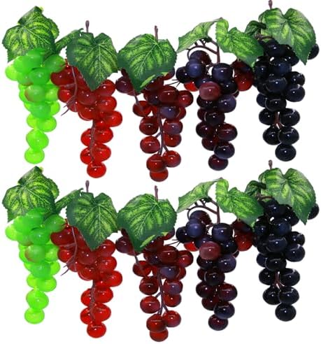 Tyoxlo 10 Bunches Artificial Grapes Decorations