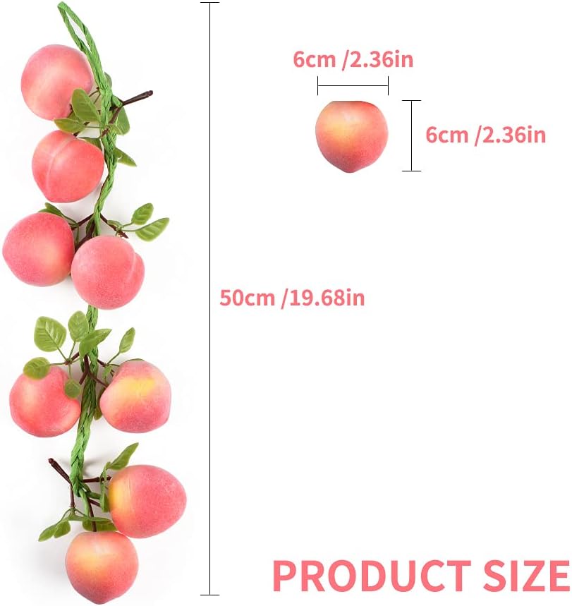 Artificial Peach Pendant 1Pcs for Home Kitchen Party Decor
