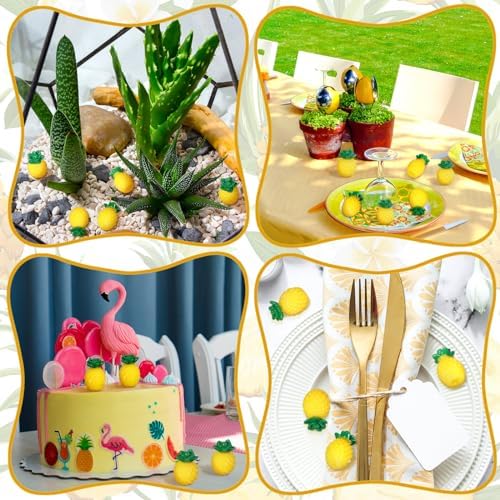 50 Pcs Mini Resin Pineapples Artificial Decorations