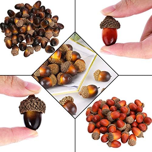 Udefineit 100PCS Artificial Mini Acorns for Decor