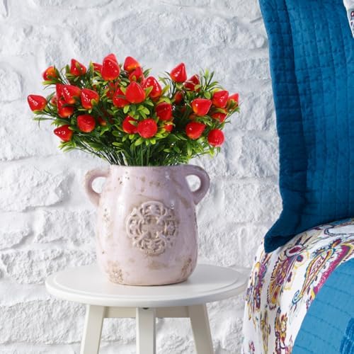 Housoutil Artificial Strawberry Bouquet 5PCS Decor
