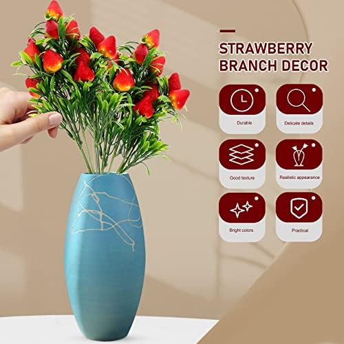 MAGICLULU 2pcs Artificial Strawberry Plants for Home Wedding Decor