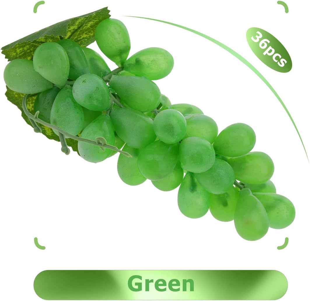 Woration 4 Bunches Artificial Grape Fruit Decor