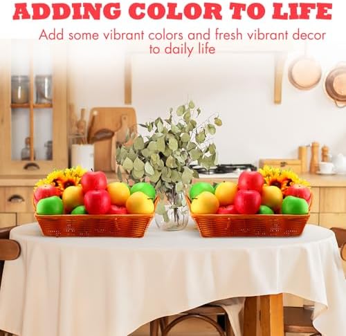 Libima 12 Pcs Realistic Fake Plastic Apples Decorations