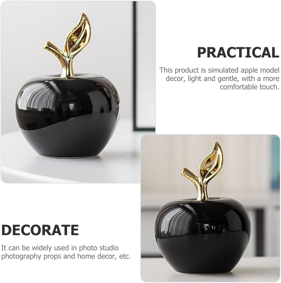 MAGICLULU Realistic Ceramic Apple Statue