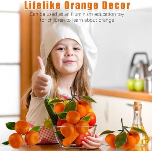 Realistic Artificial Mini Orange Decor 5 Pack