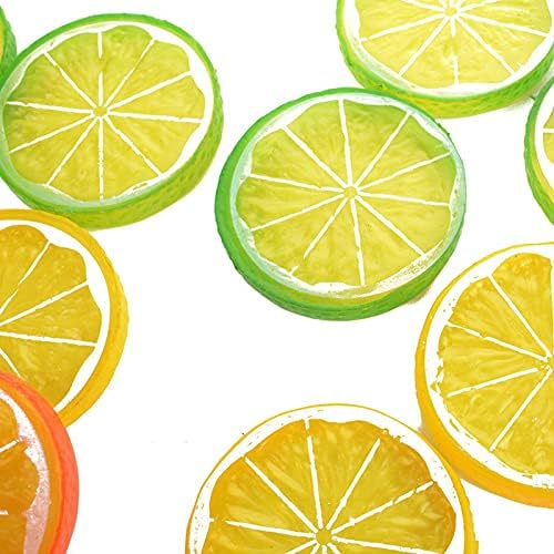 NUOMI 30PCS Artificial Lemon Slices for Decoration and Photography