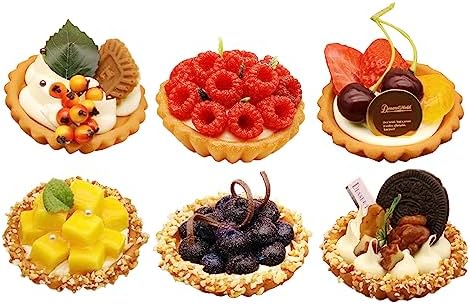 Artificial Egg Tart Models Set 6 Pack